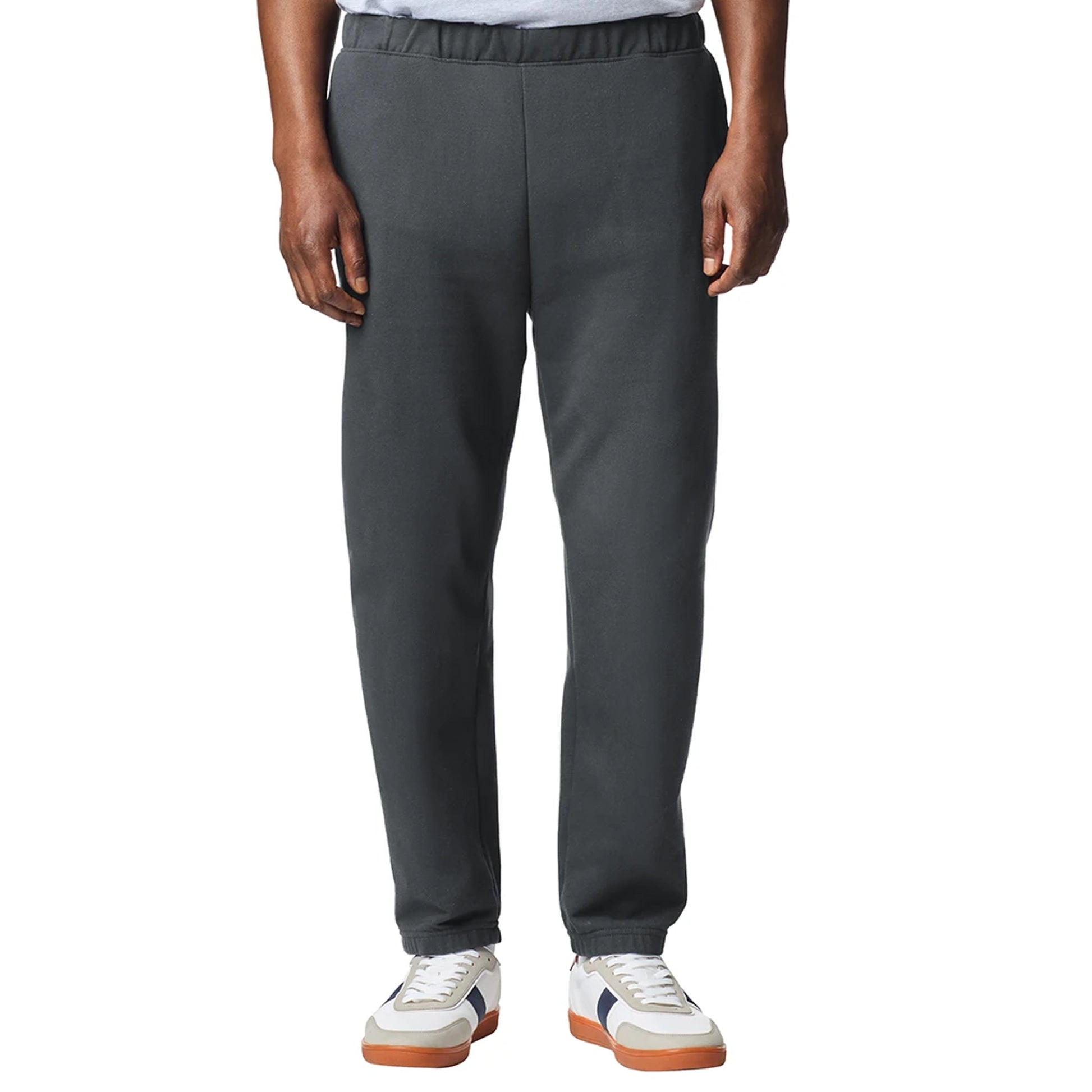 Charcoal - Side - Gildan Mens Midweight Pocket Jogging Bottoms