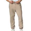 Sand - Front - Gildan Mens Midweight Pocket Jogging Bottoms