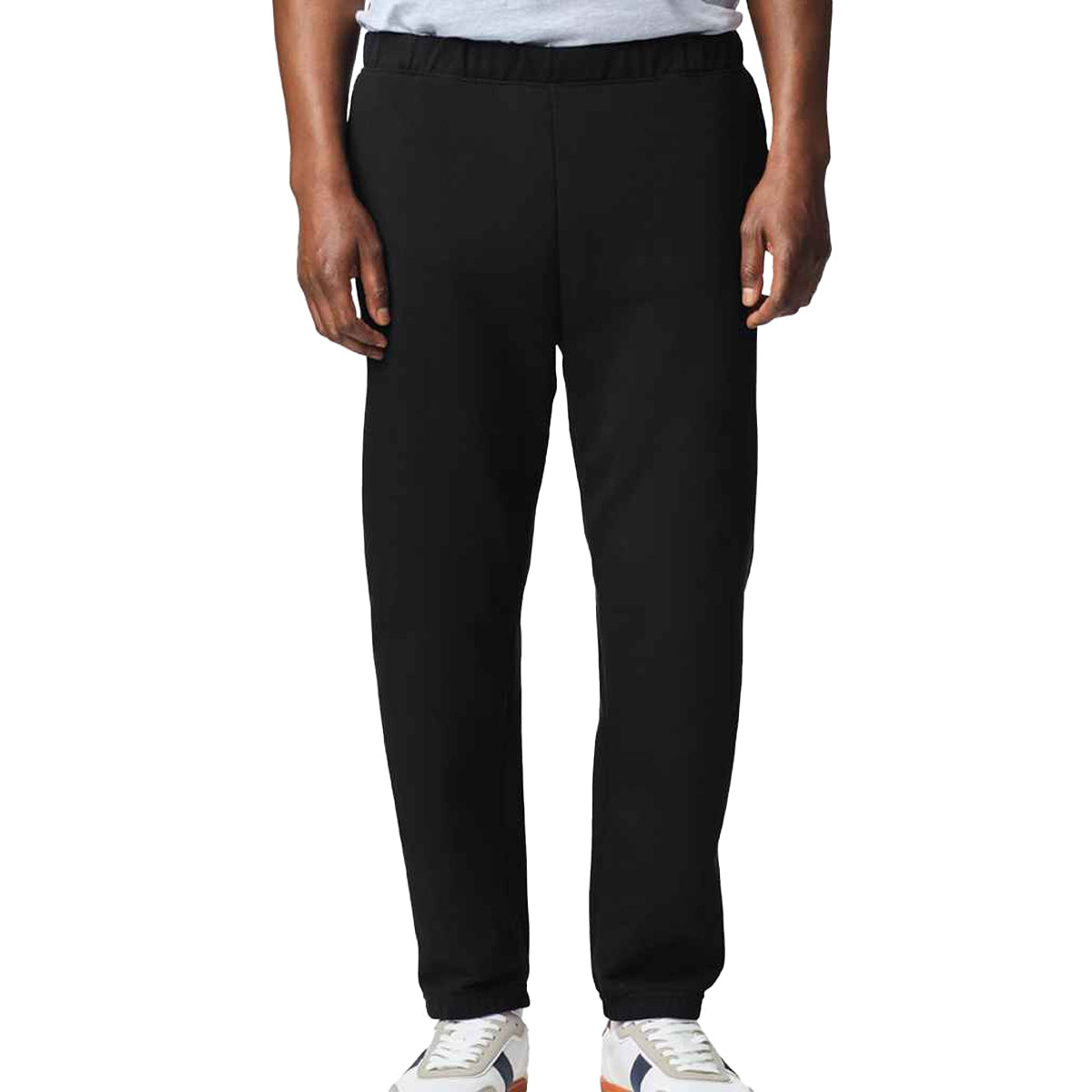 Black - Front - Gildan Mens Midweight Pocket Jogging Bottoms