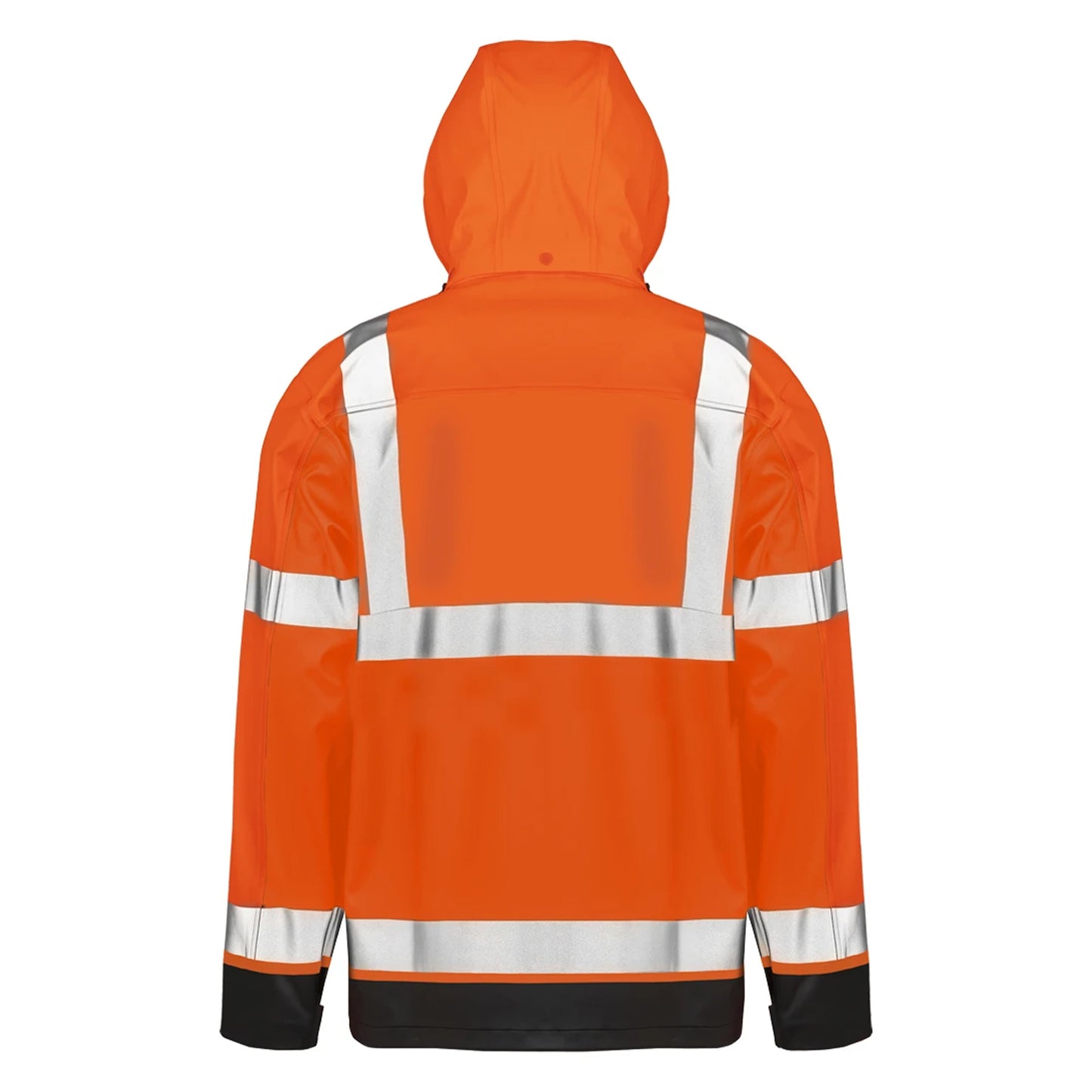 Fluorescent Orange-Black - Back - Result Genuine Recycled Unisex Adult Prism Heavy Duty Hi-Vis Vest