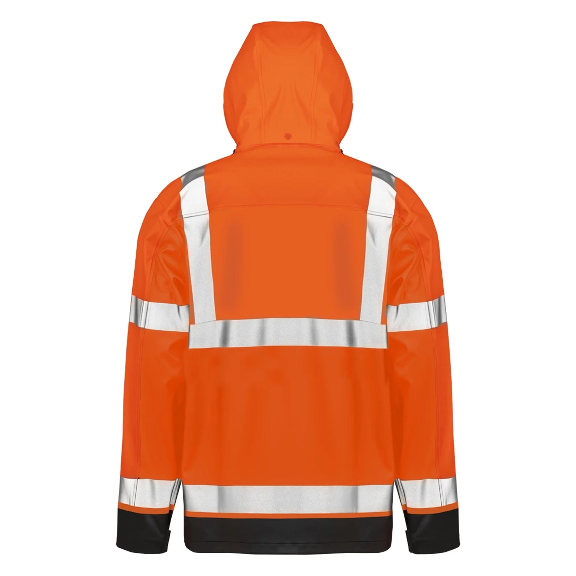 Fluorescent Orange-Black - Back - Result Genuine Recycled Unisex Adult Prism Heavy Duty Hi-Vis Vest