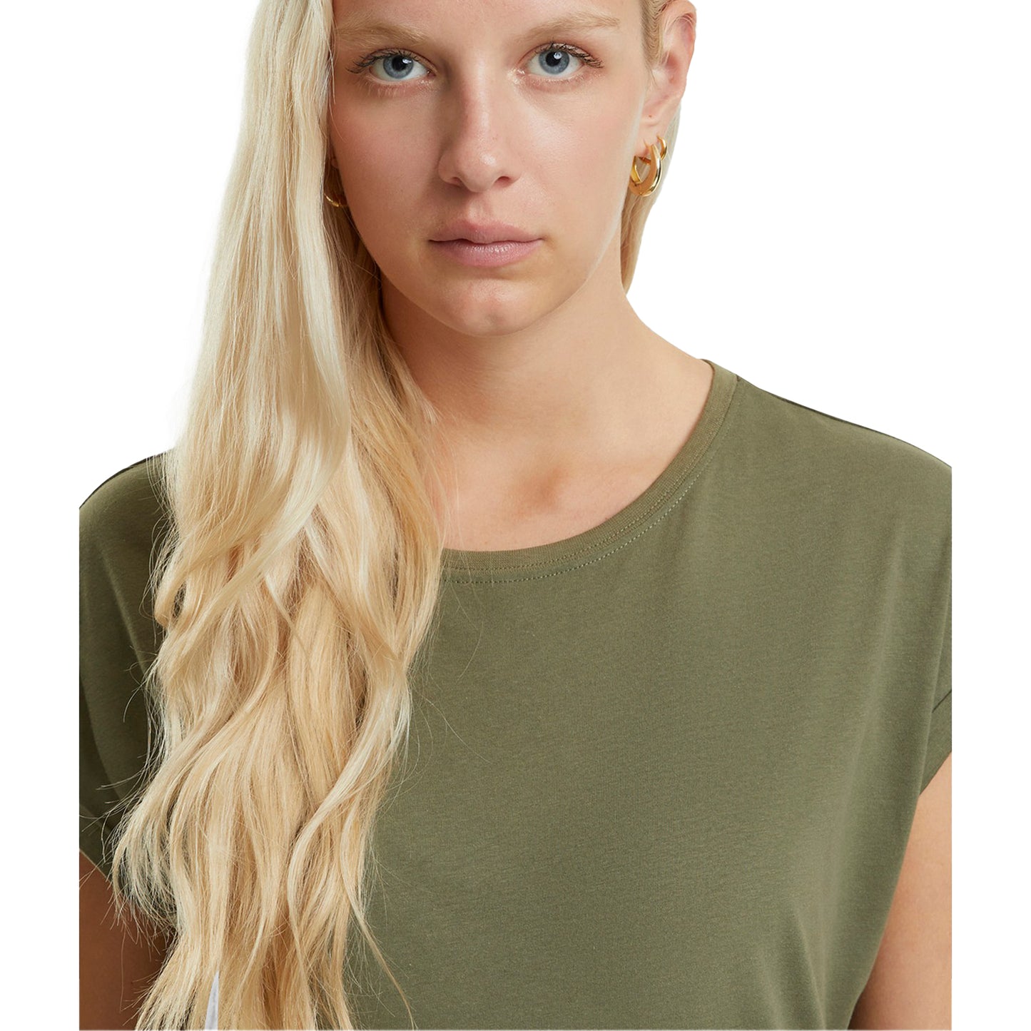 Pale Olive - Back - New Morning Studios Womens-Ladies Extended Shoulder Regular T-Shirt