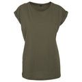 Olive - Front - New Morning Studios Womens-Ladies Extended Shoulder Regular T-Shirt