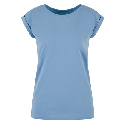 Powder Blue - Front - New Morning Studios Womens-Ladies Extended Shoulder Regular T-Shirt