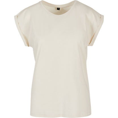 Sand - Front - New Morning Studios Womens-Ladies Extended Shoulder Regular T-Shirt