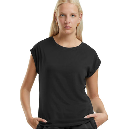 Powder Blue - Back - New Morning Studios Womens-Ladies Extended Shoulder Regular T-Shirt