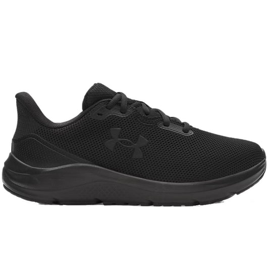 Black - Front - Under Armour Womens-Ladies Charged Pursuit 4 Trainers
