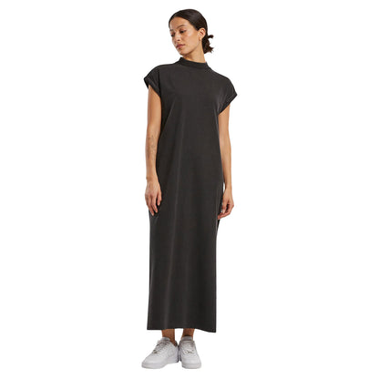 Black - Back - Build Your Brand Womens-Ladies Vintage Long Length Dress