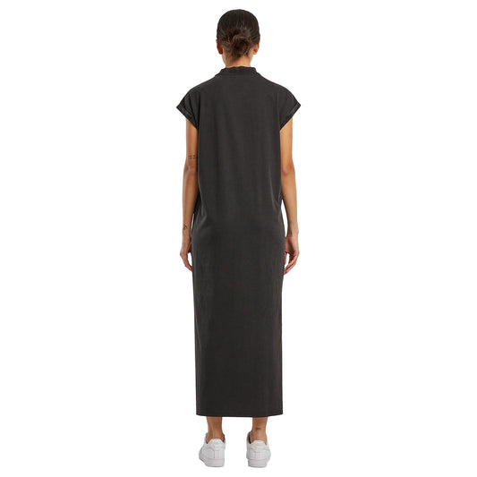 Black - Front - Build Your Brand Womens-Ladies Vintage Long Length Dress