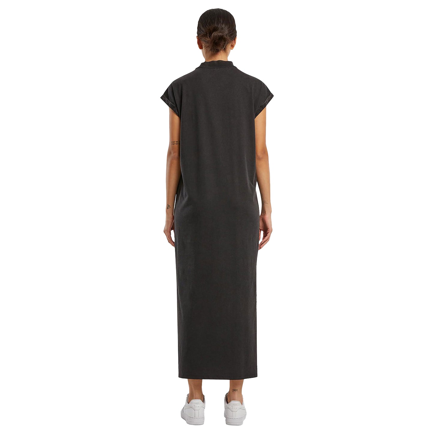 Black - Lifestyle - Build Your Brand Womens-Ladies Vintage Long Length Dress