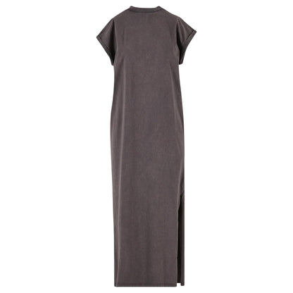 Black - Close up - Build Your Brand Womens-Ladies Vintage Long Length Dress