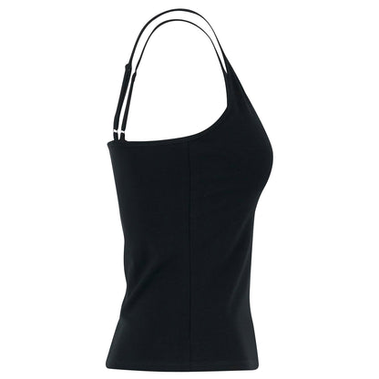 Black - Lifestyle - Build Your Brand Womens-Ladies Jersey Stretch Top