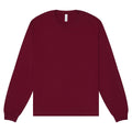 Maroon - Front - Bella + Canvas Unisex Adult Heavyweight Boxy Long-Sleeved T-Shirt
