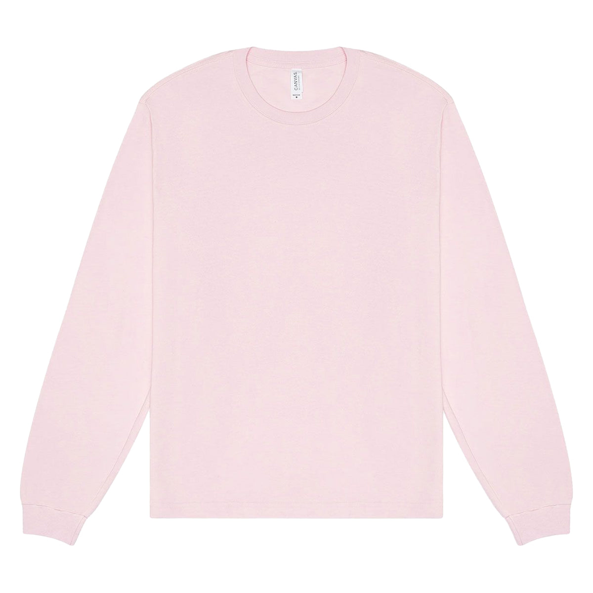 Soft Pink - Front - Bella + Canvas Unisex Adult Heavyweight Boxy Long-Sleeved T-Shirt