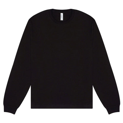 Black - Front - Bella + Canvas Unisex Adult Heavyweight Boxy Long-Sleeved T-Shirt