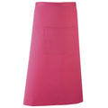 Hot Pink - Front - Premier Unisex Colours Bar Apron - Workwear (Long Continental Style)