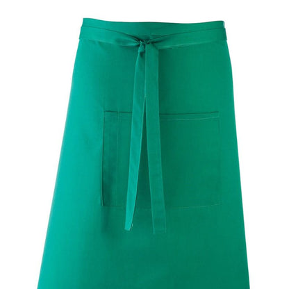 Emerald - Back - Premier Unisex Colours Bar Apron - Workwear (Long Continental Style)