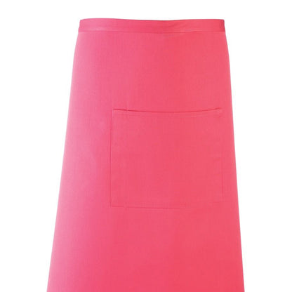 Fuchsia - Back - Premier Unisex Colours Bar Apron - Workwear (Long Continental Style)