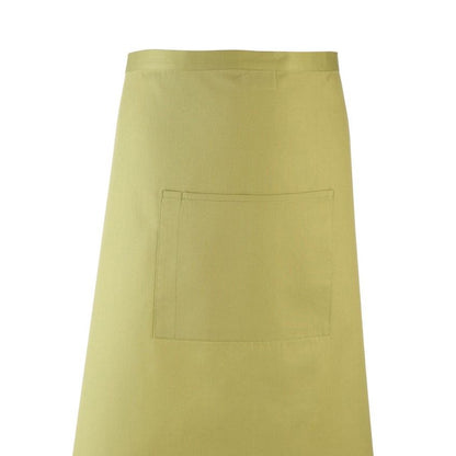 Lime - Back - Premier Unisex Colours Bar Apron - Workwear (Long Continental Style)