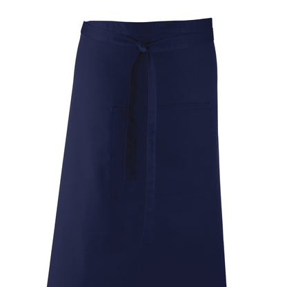 Navy - Back - Premier Unisex Colours Bar Apron - Workwear (Long Continental Style)