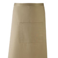 Olive - Back - Premier Unisex Colours Bar Apron - Workwear (Long Continental Style)