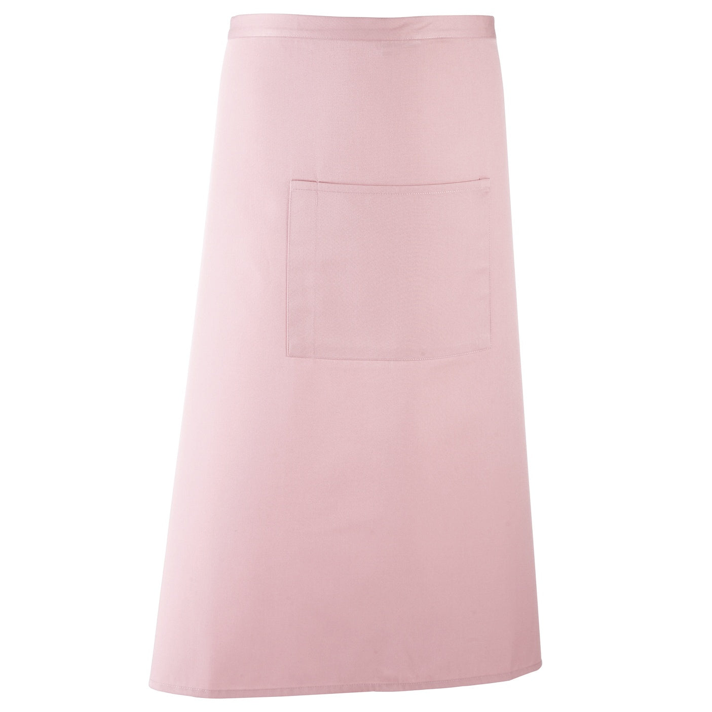 Pink - Front - Premier Unisex Colours Bar Apron - Workwear (Long Continental Style)