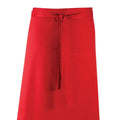 Red - Back - Premier Unisex Colours Bar Apron - Workwear (Long Continental Style)