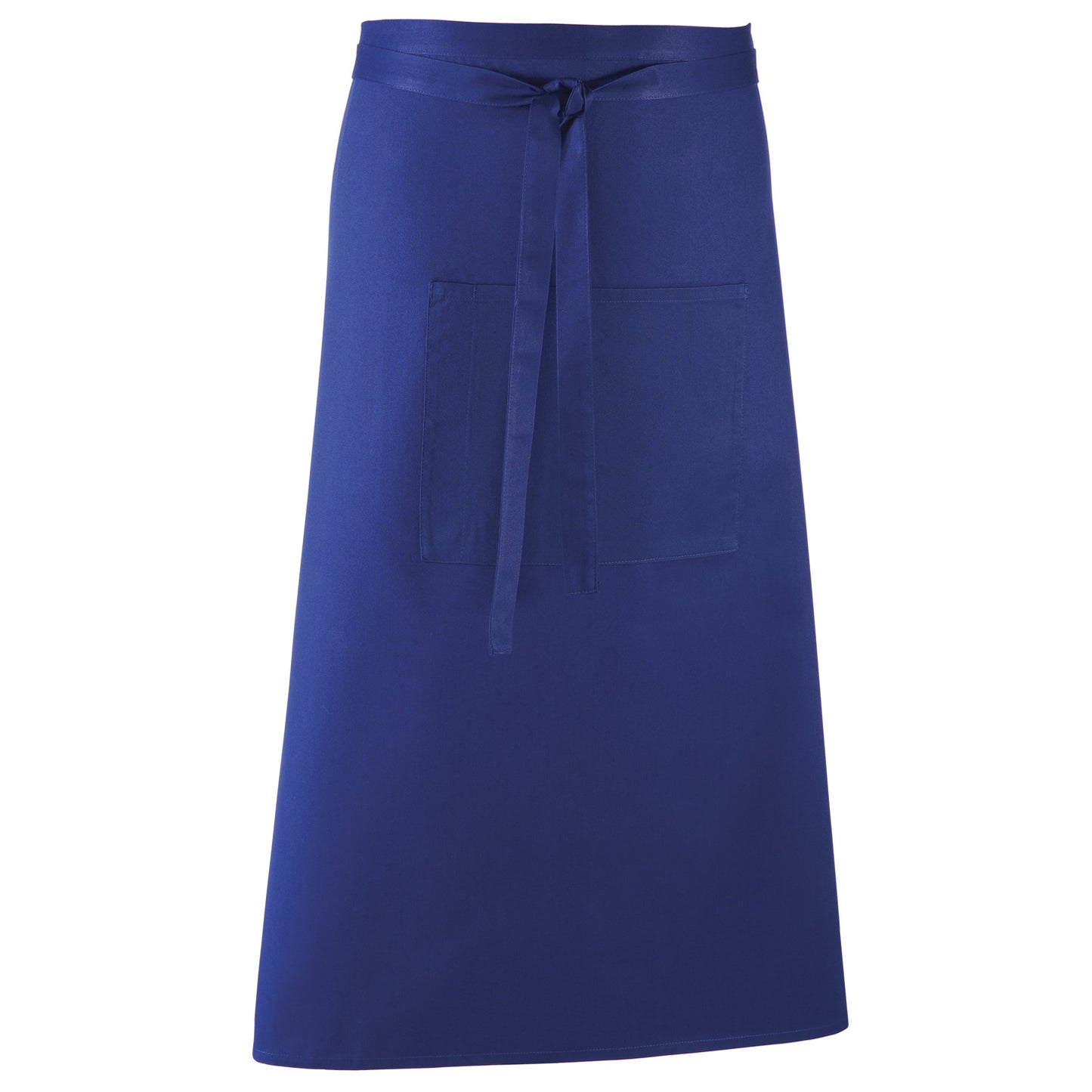 Royal - Front - Premier Unisex Colours Bar Apron - Workwear (Long Continental Style)