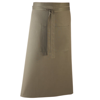 Sage - Front - Premier Unisex Colours Bar Apron - Workwear (Long Continental Style)