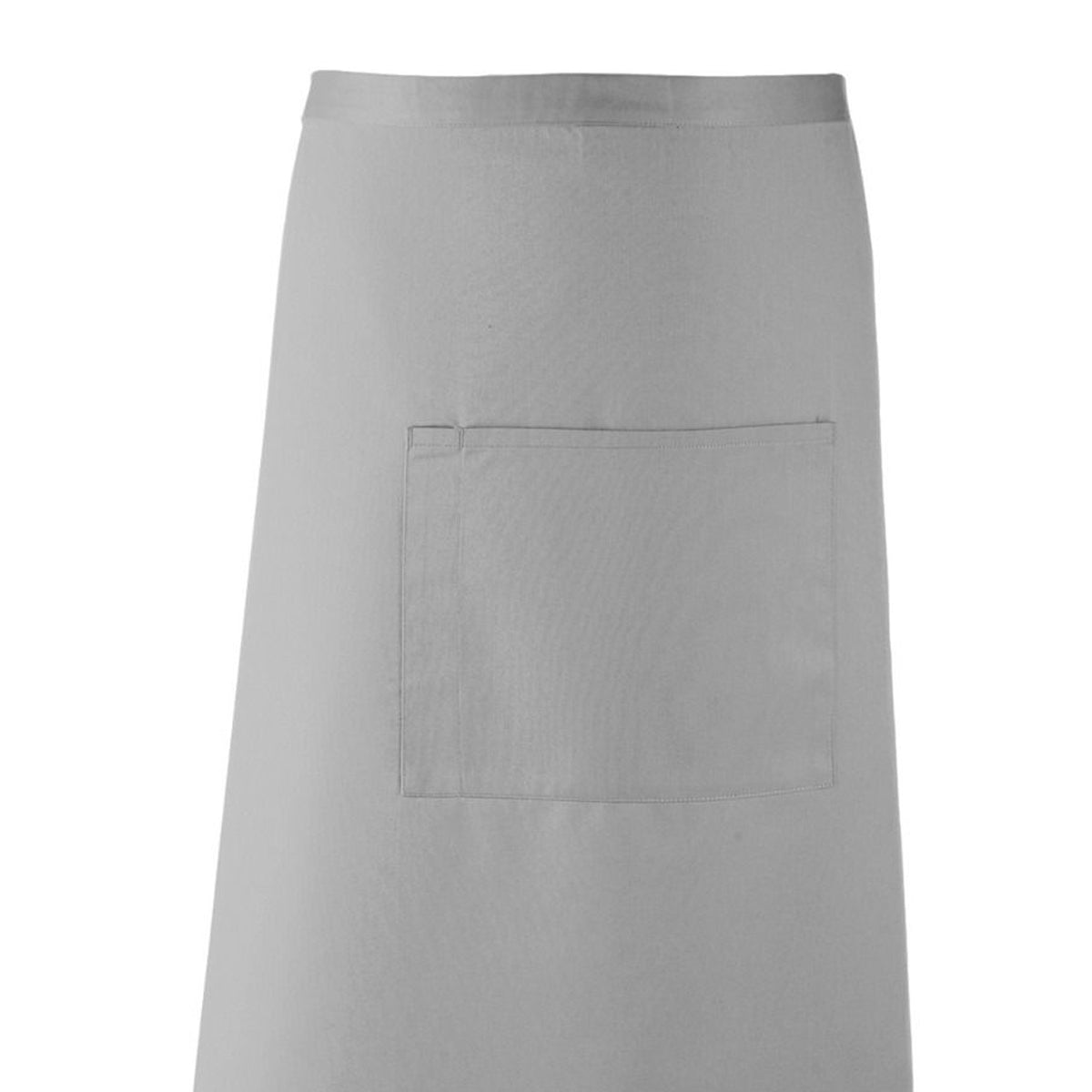 Silver - Back - Premier Unisex Colours Bar Apron - Workwear (Long Continental Style)
