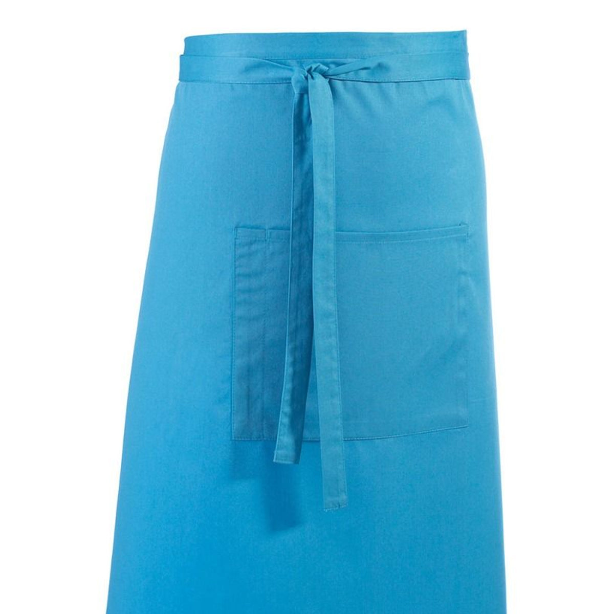 Turquoise - Back - Premier Unisex Colours Bar Apron - Workwear (Long Continental Style)