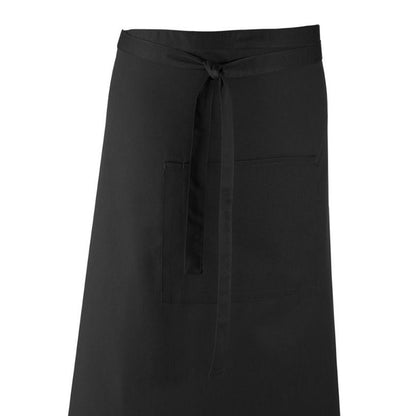 Black - Back - Premier Unisex Colours Bar Apron - Workwear (Long Continental Style)