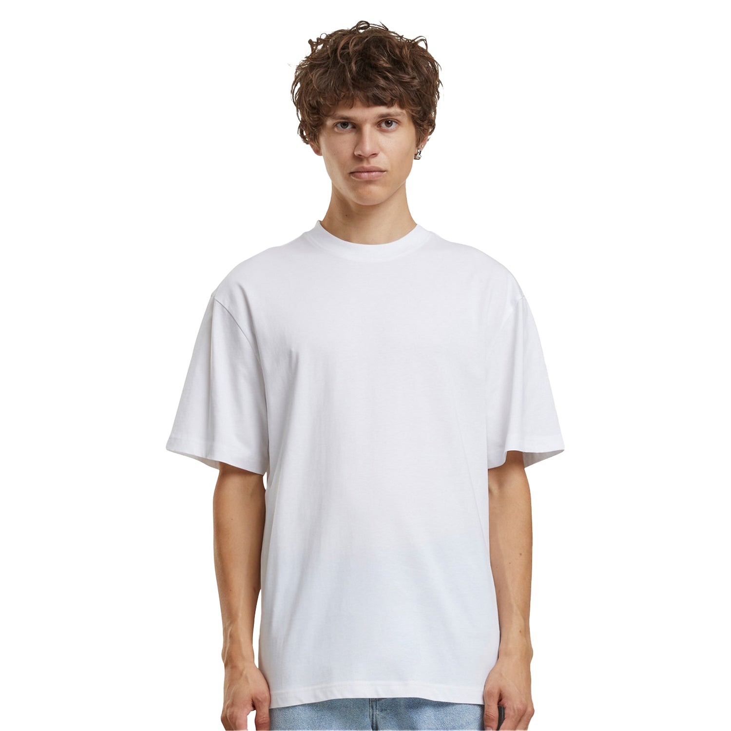 Black - Lifestyle - Build Your Brand Mens Cotton T-Shirt