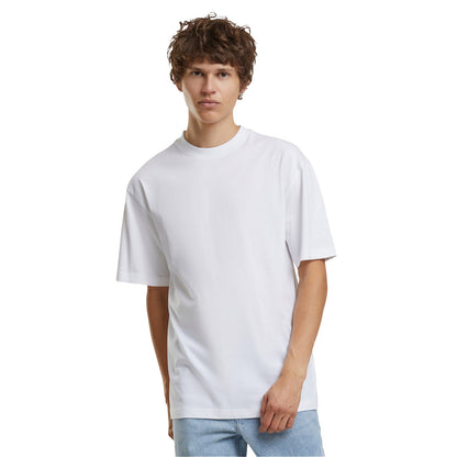 White - Side - Build Your Brand Mens Cotton T-Shirt