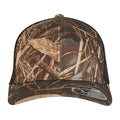 Brown - Front - Flexfit Realtree Camo Mesh Back Trucker Cap