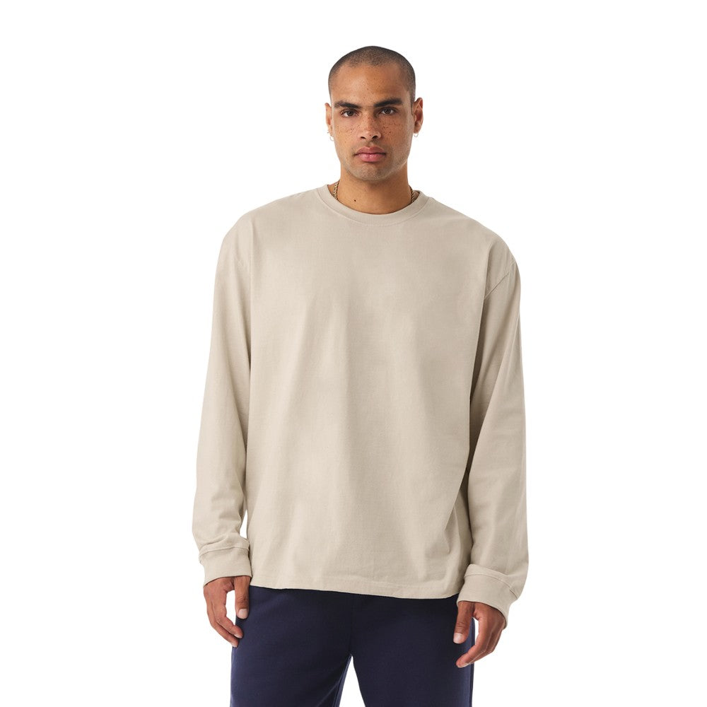 White - Pack Shot - Bella + Canvas Unisex Adult Heavyweight Long-Sleeved T-Shirt