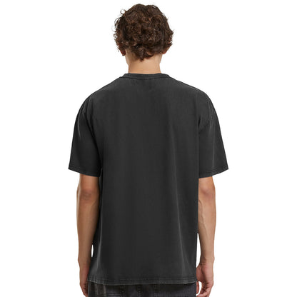 Black - Back - Build Your Brand Mens Vintage Heavyweight Loose T-Shirt