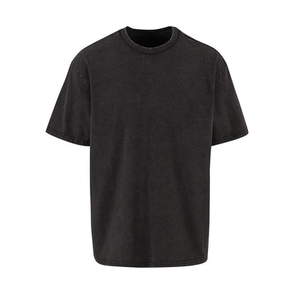 Black - Front - Build Your Brand Mens Vintage Heavyweight Loose T-Shirt