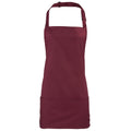 Burgundy - Front - Premier Colours 2-in-1 Apron - Workwear