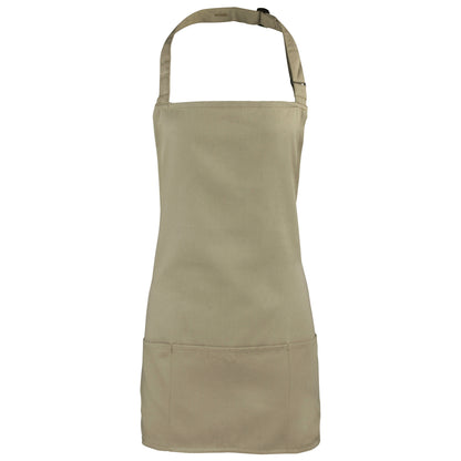 Khaki - Front - Premier Colours 2-in-1 Apron - Workwear
