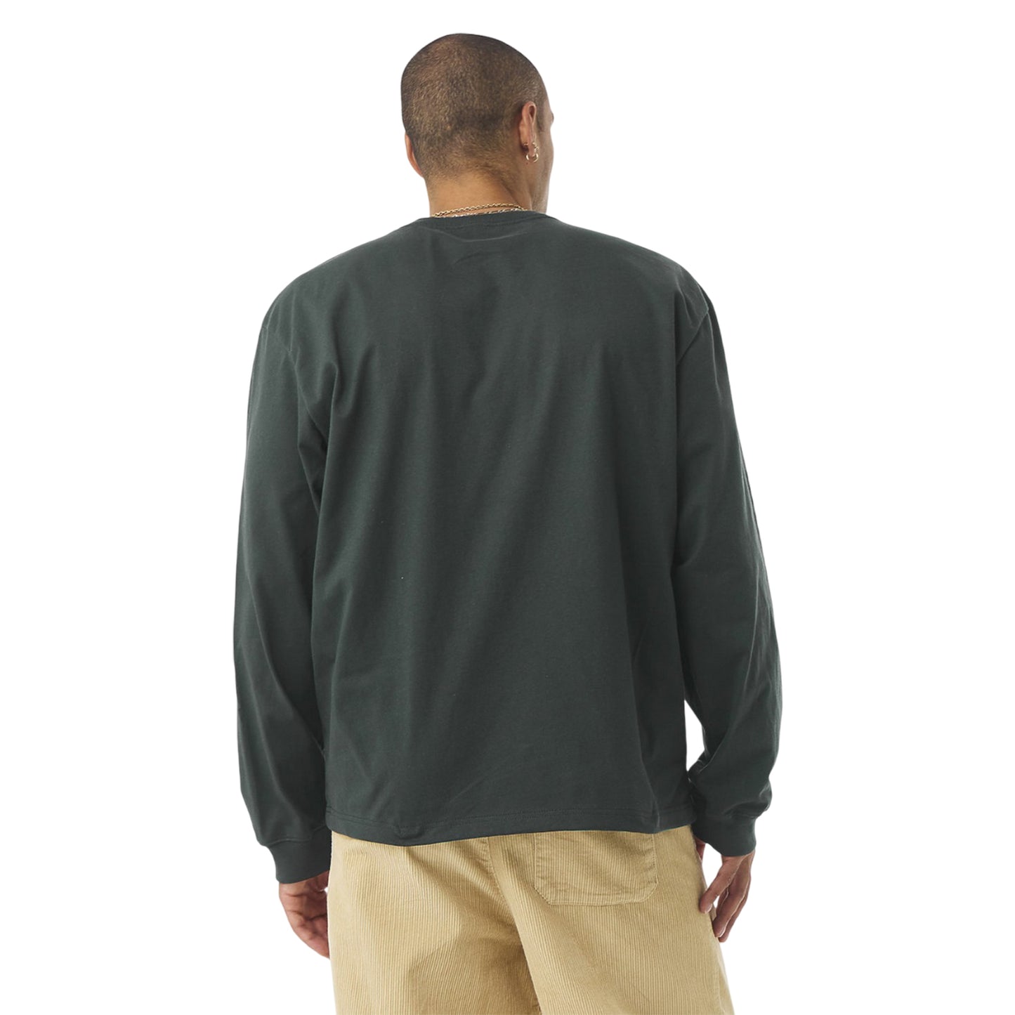 Forest - Pack Shot - Bella + Canvas Unisex Adult Heavyweight Boxy Long-Sleeved T-Shirt