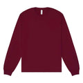 Maroon - Front - Bella + Canvas Unisex Adult Heavyweight Boxy Long-Sleeved T-Shirt