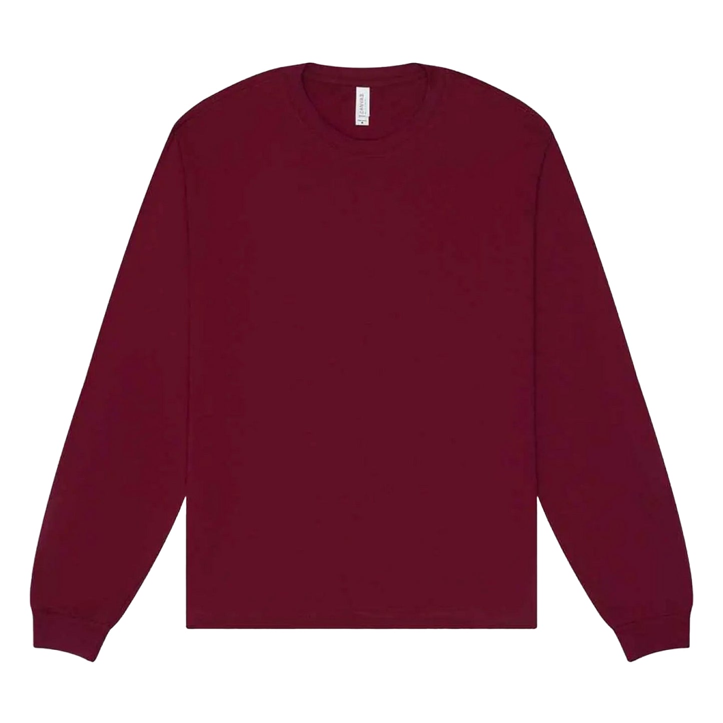 Maroon - Front - Bella + Canvas Unisex Adult Heavyweight Boxy Long-Sleeved T-Shirt