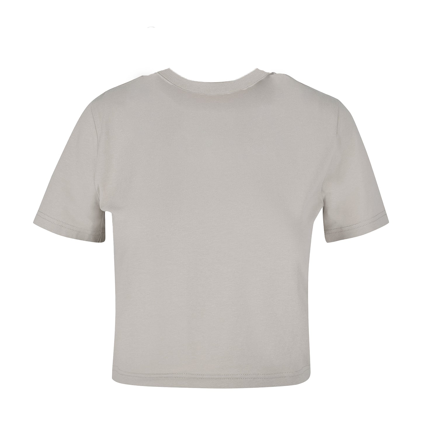 Light Asphalt - Back - New Morning Studios Womens-Ladies Crop T-Shirt