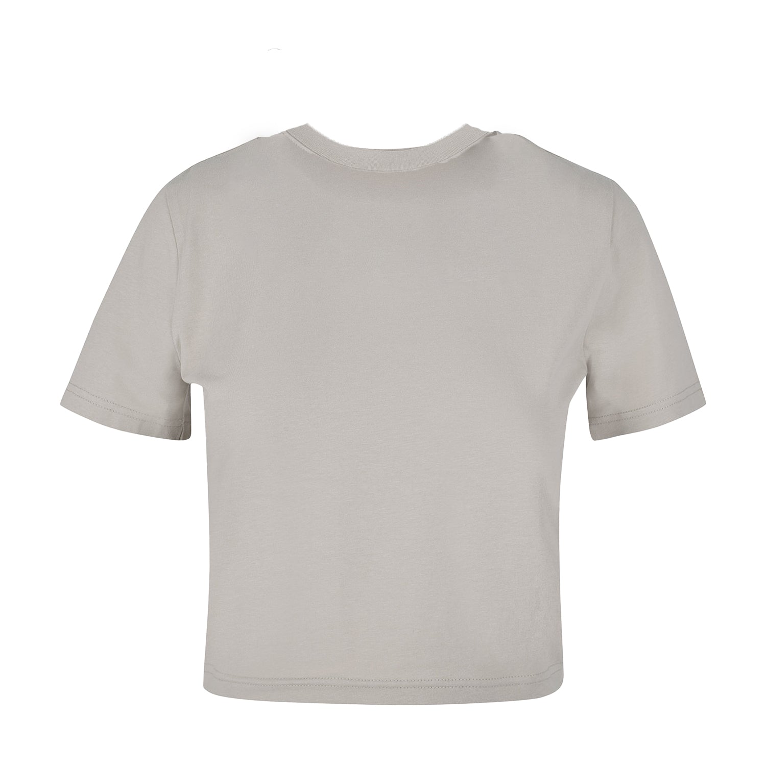 Light Asphalt - Back - New Morning Studios Womens-Ladies Crop T-Shirt