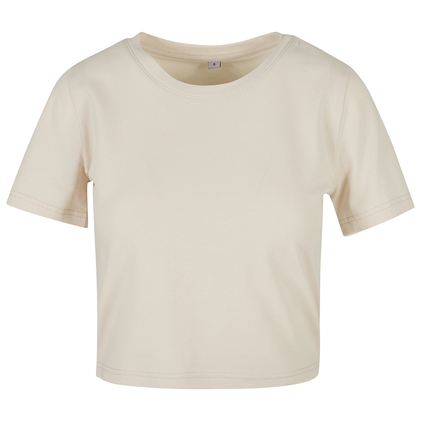 Sand - Front - New Morning Studios Womens-Ladies Crop T-Shirt