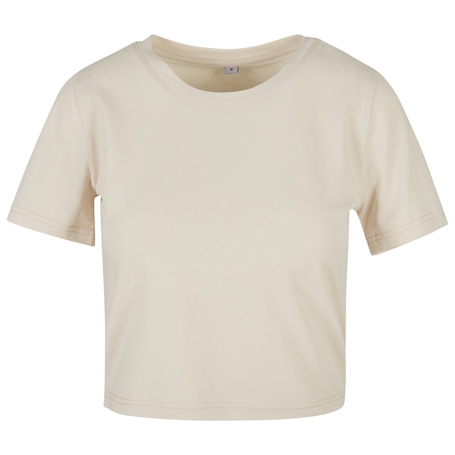Sand - Front - New Morning Studios Womens-Ladies Crop T-Shirt