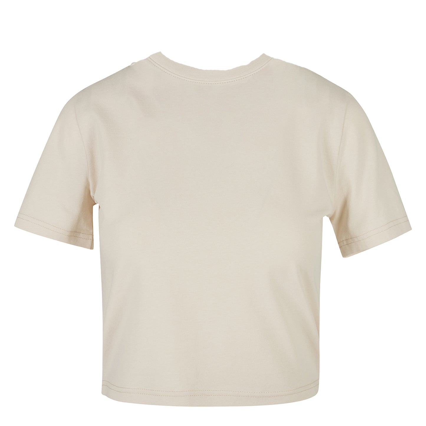 Sand - Back - New Morning Studios Womens-Ladies Crop T-Shirt