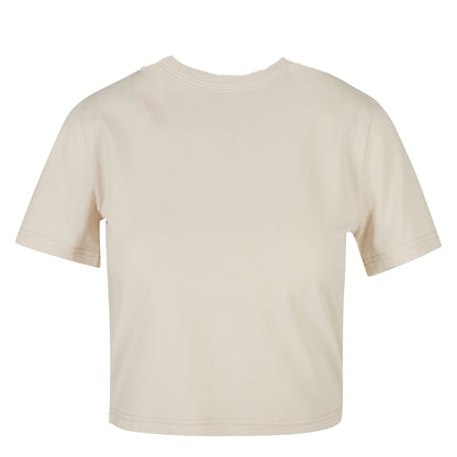 Sand - Back - New Morning Studios Womens-Ladies Crop T-Shirt