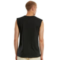 Black - Back - New Morning Studios Mens Plain Sleeveless T-Shirt